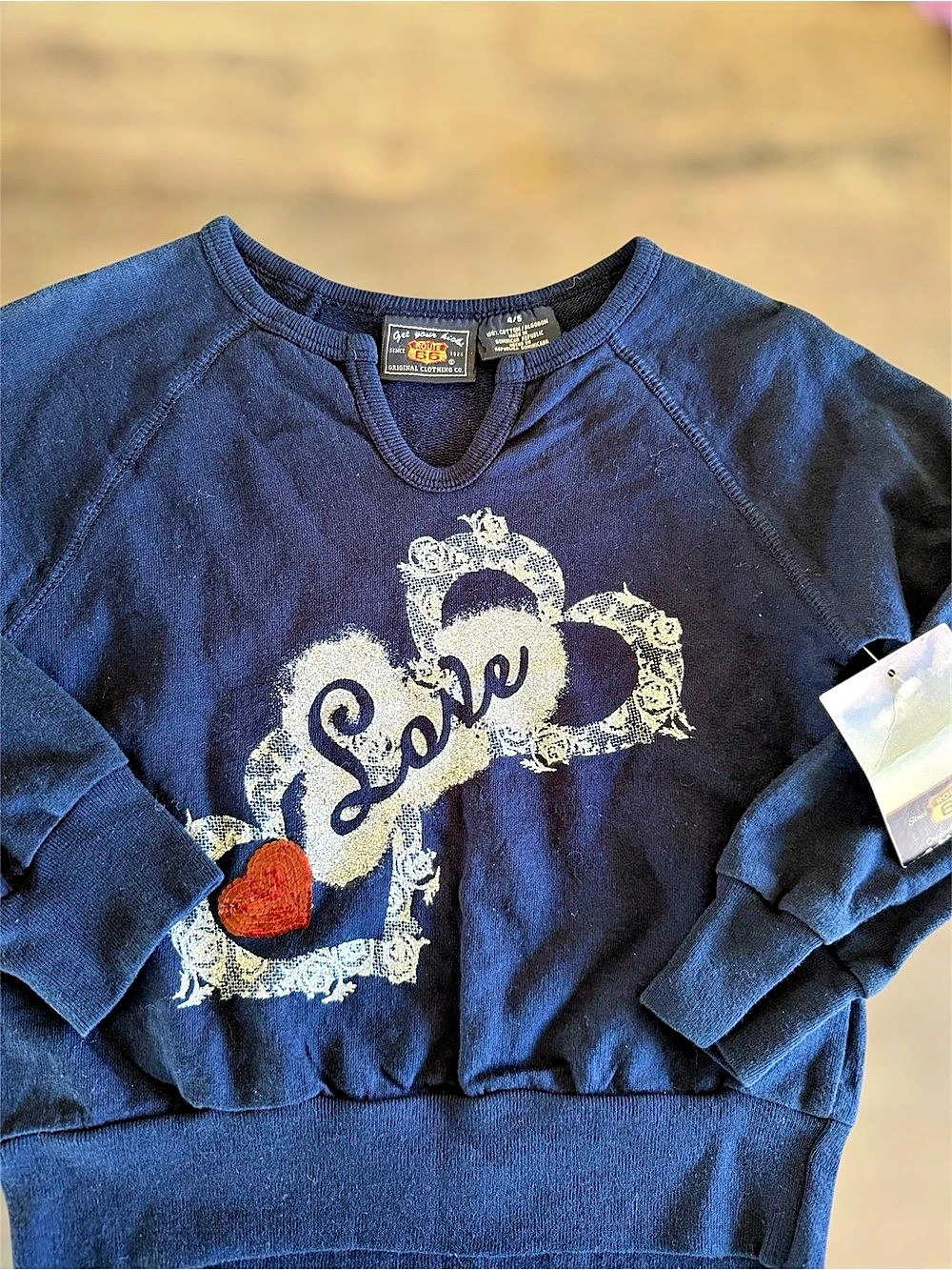 Y2K Vintage Route 66 Girls 4/5 Blue Graphic Sweatshirt NWT